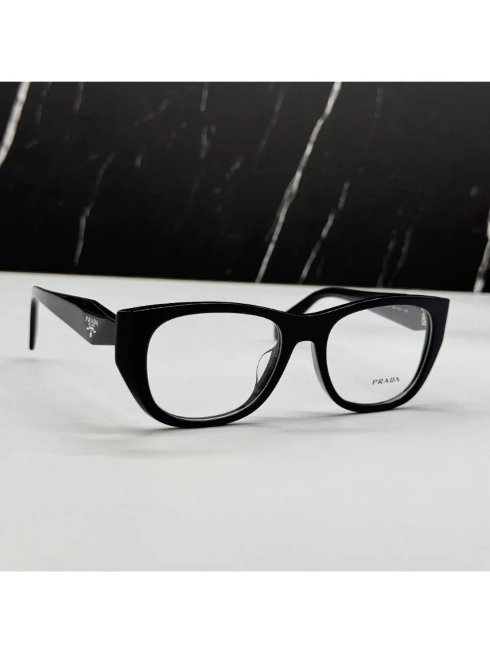 NEW PRADA PRA18VF 16K1O1 EYEGLASSES PR A18VF 16K1O1 BLACK WOMEN CAT EYE VPR A18V